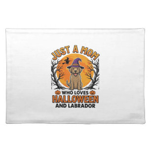 Halloween Labrador Mom Vintage Dog Design_1 Cloth Placemat