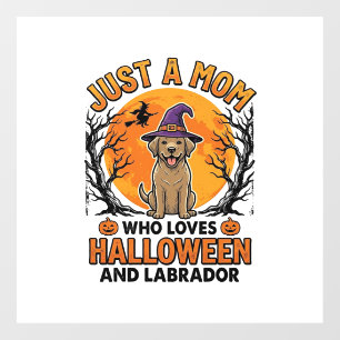 Halloween Labrador Mom Vintage Dog Design_1 Window Cling