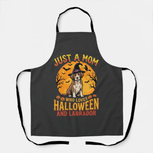 Halloween Labrador Mom Witch Dog Design_1 Apron