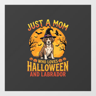 Halloween Labrador Mom Witch Dog Design_1 Floor Decals