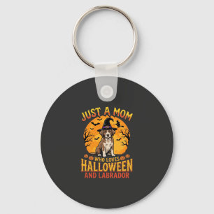 Halloween Labrador Mom Witch Dog Design_1 Keychain