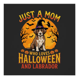 Halloween Labrador Mom Witch Dog Design_1 Poster