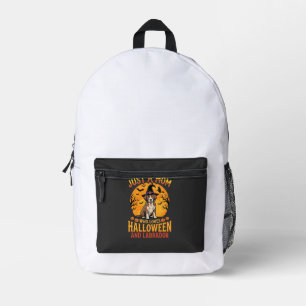 Halloween Labrador Mom Witch Dog Design_1 Printed Backpack
