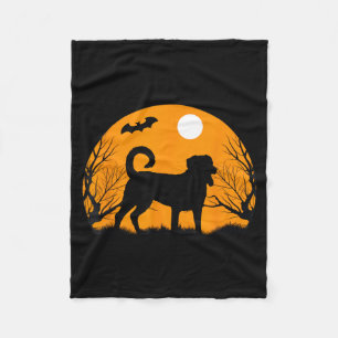 Halloween Labrador Retriever Black Lab Dog Owner Fleece Blanket