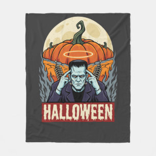 Halloween Labrador Retriever Witch Dog Vintage Vec Fleece Blanket