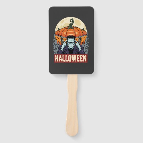 Halloween Labrador Retriever Witch Dog Vintage Vec Hand Fan