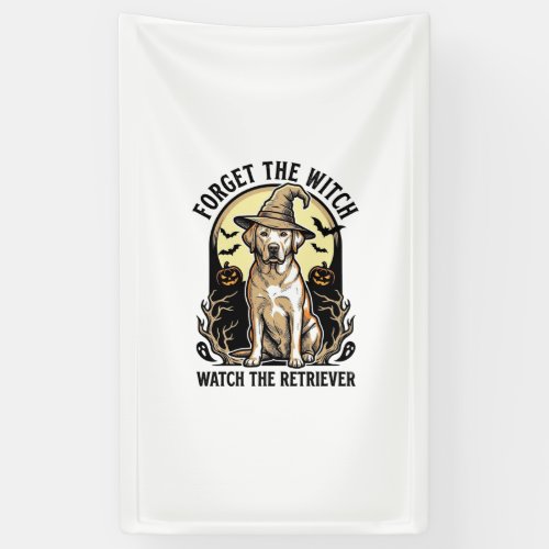 Halloween Labrador Witch Vintage Retriever Dog Des Banner