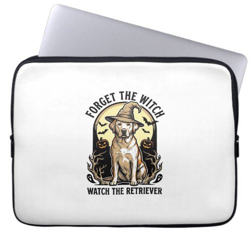 Halloween Labrador Witch Vintage Retriever Dog Des Laptop Sleeve
