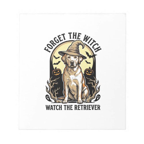 Halloween Labrador Witch Vintage Retriever Dog Des Notepad