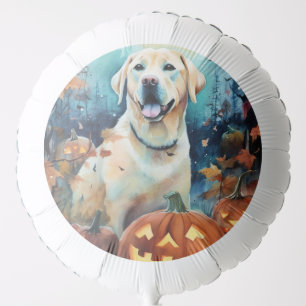 Halloween Labrador With Pumpkins Scary Balloon