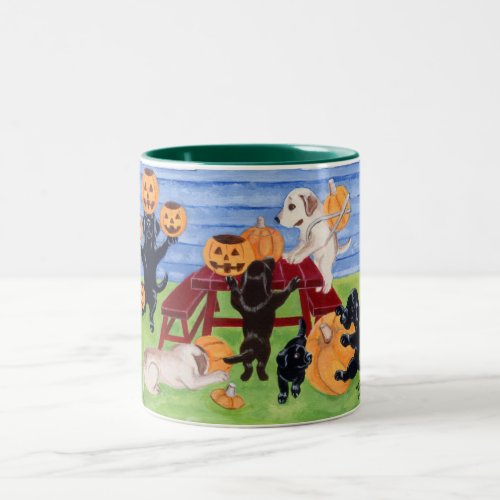 Halloween Labradors Two_Tone Coffee Mug