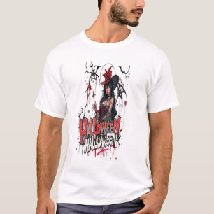 halloween ladies graffiti art 3D family T-Shirt