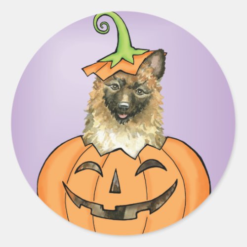 Halloween Laekenois Classic Round Sticker