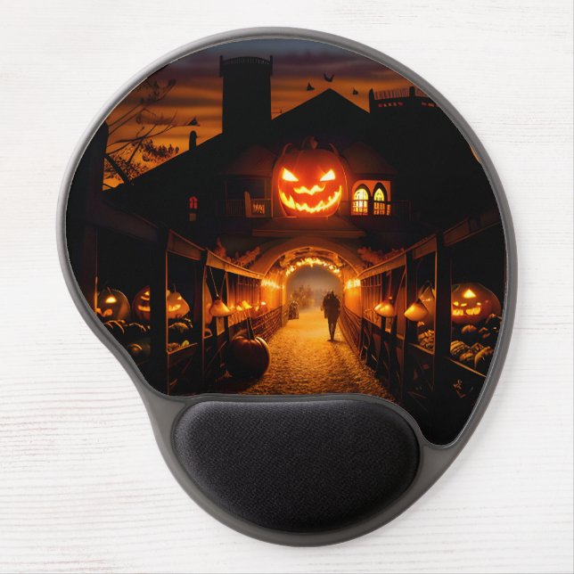 Halloween Landscape Five Gel Mouse Pad (Front)
