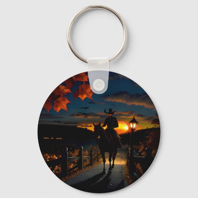 Halloween Landscape Seven Keychain (Front)
