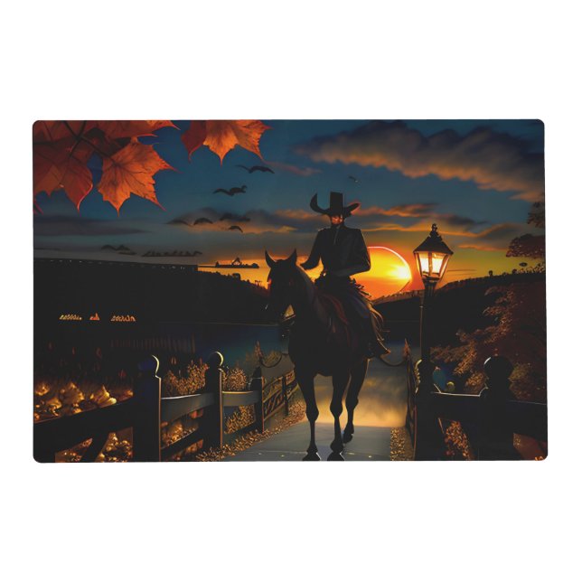 Halloween Landscape Seven Placemat (Front)