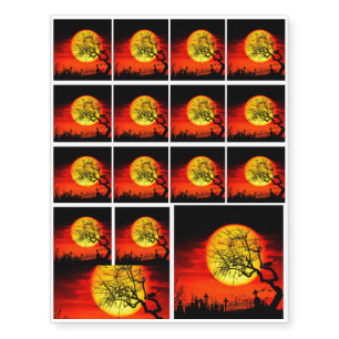 Halloween landscape temporary tattoos