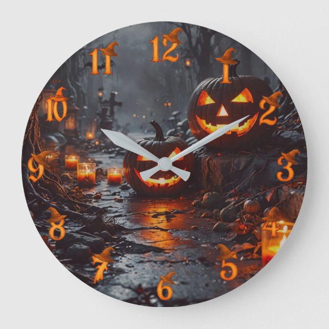 Halloween  large clock (Front)