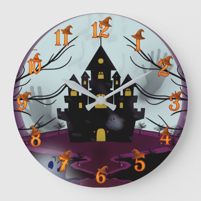 Halloween  large clock (Front)