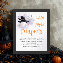 Halloween 'Late Night Diapers' Baby Shower Game