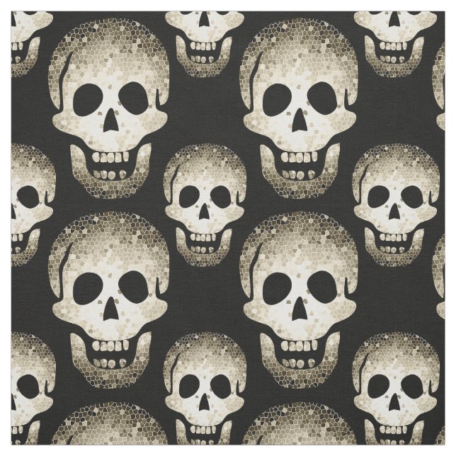 Halloween Laughing Skulls Cheeky Witch® Pagan Fabric (Swatch)