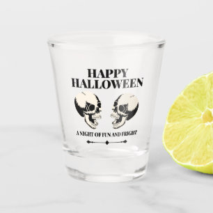 Halloween Laughing Skulls Fun and Fright Shot Glass