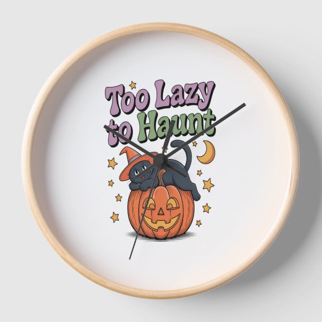 Halloween Lazy Ghost Clock (Front)