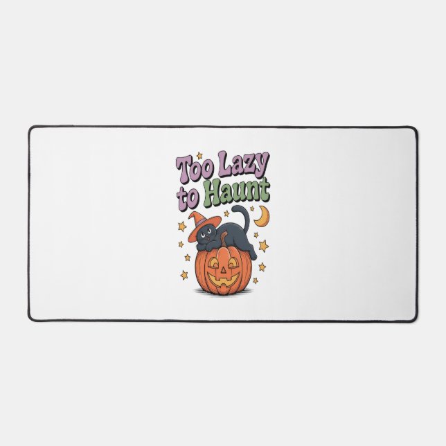 Halloween Lazy Ghost Desk Mat (Front)