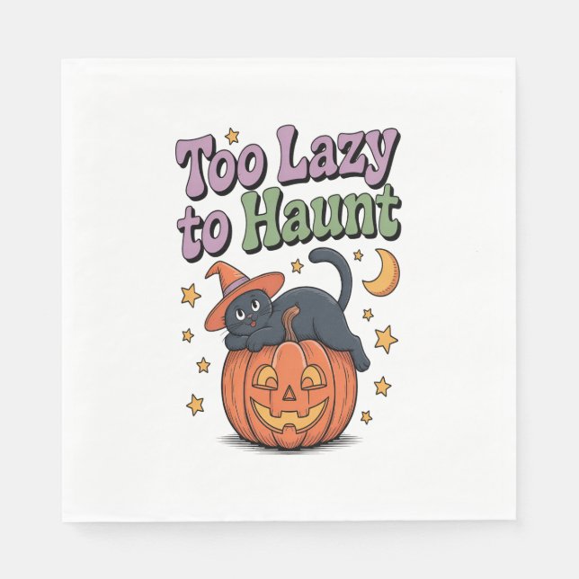 Halloween Lazy Ghost Napkins (Front)