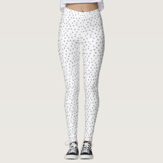 HALLOWEEN LEGGINGS BLACK SPIDERS ON WHITE LEGGINGS