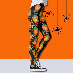 Halloween Leggings Custom Laughing Pumpkin