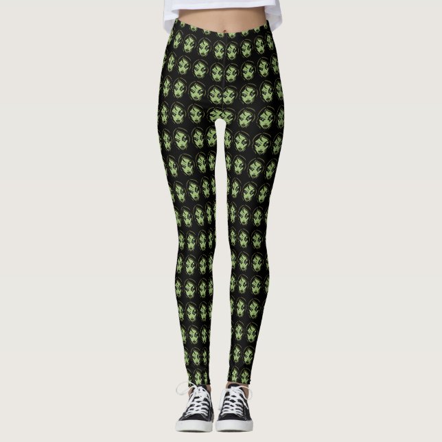 Halloween Leggings Cute Zombie Leggings (Front)