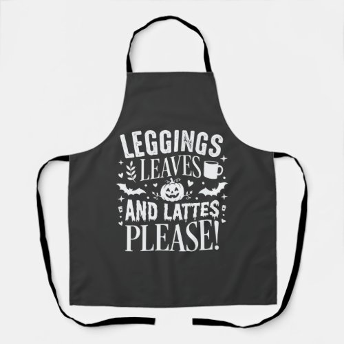 Halloween Leggings Leaves and Lattes Fall Coffee D Apron