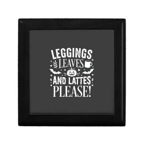 Halloween Leggings Leaves and Lattes Fall Coffee D Gift Box