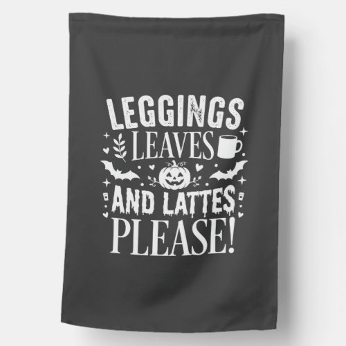 Halloween Leggings Leaves and Lattes Fall Coffee D House Flag