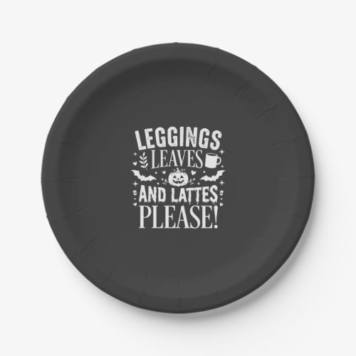 Halloween Leggings Leaves and Lattes Fall Coffee D Paper Plates