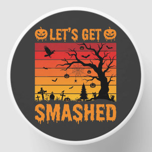 Halloween Lets Get Smashed Haunted Graveyard Mini Candle Favors