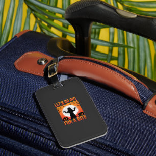Halloween Let's Go Out For a Bite Horror Luggage Tag