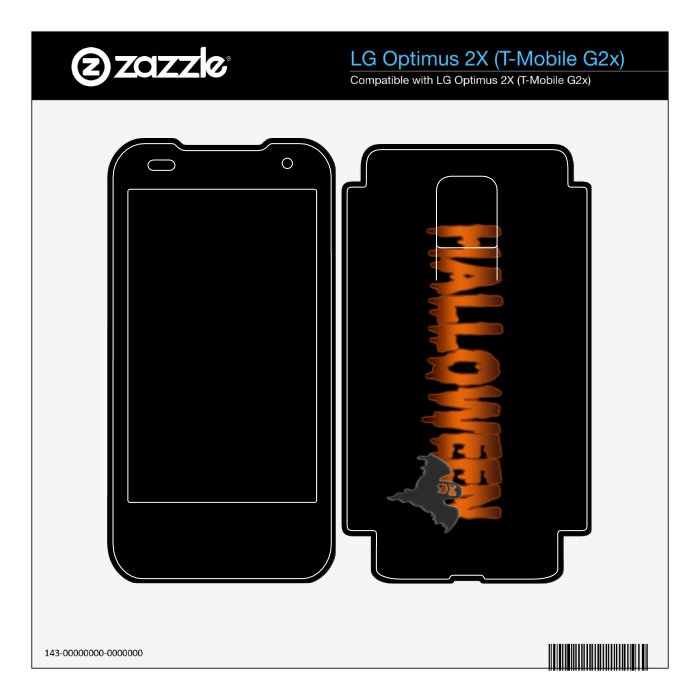 Halloween lettering ghost decal for LG optimus 2X