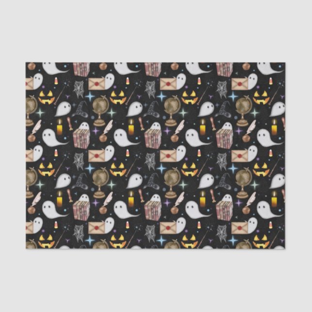 Halloween Library Tissue Paper (Front)