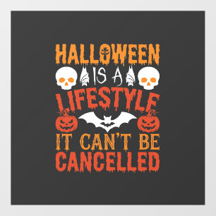 Halloween Lifestyle Bat Pumpkin Typography Vector Floor Decals