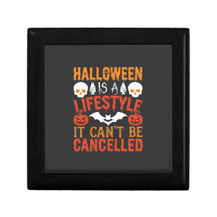 Halloween Lifestyle Bat Pumpkin Typography Vector Gift Box