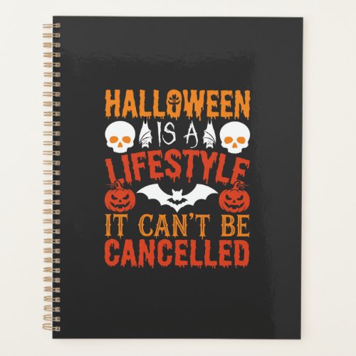 Halloween Lifestyle Bat Pumpkin Typography Vector Planner