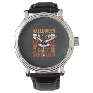 Halloween Lifestyle Bat Pumpkin Typography Vector Watch