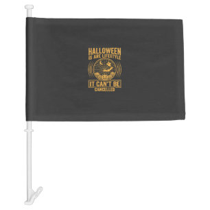 Halloween Lifestyle Bat Spider Web Design_1 Car Flag