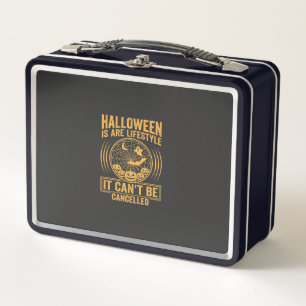Halloween Lifestyle Bat Spider Web Design_1 Metal Lunch Box