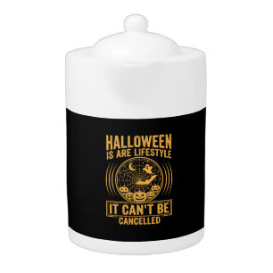 Halloween Lifestyle Bat Spider Web Design_1 Teapot