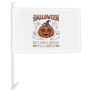 Halloween Lifestyle Pumpkin Sunglasses Witch Hat G Car Flag