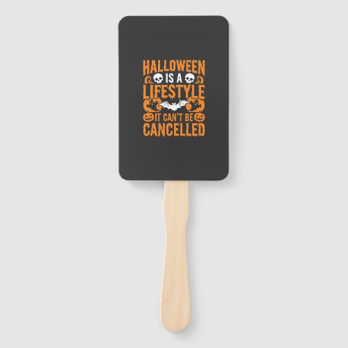 Halloween Lifestyle Spooky Bat Pumpkin Design Hand Fan