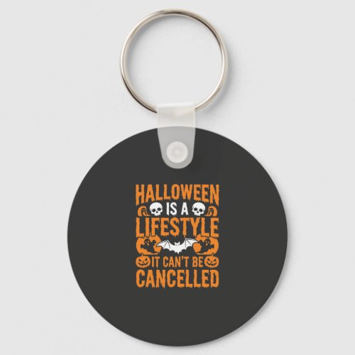 Halloween Lifestyle Spooky Bat Pumpkin Design Keychain